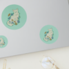 Sticker Chat fleuri rond glacé – Image 4