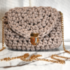 sac en crochet fait main marron