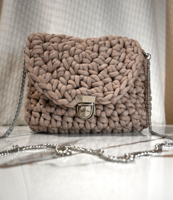SAC MARRON en crochet