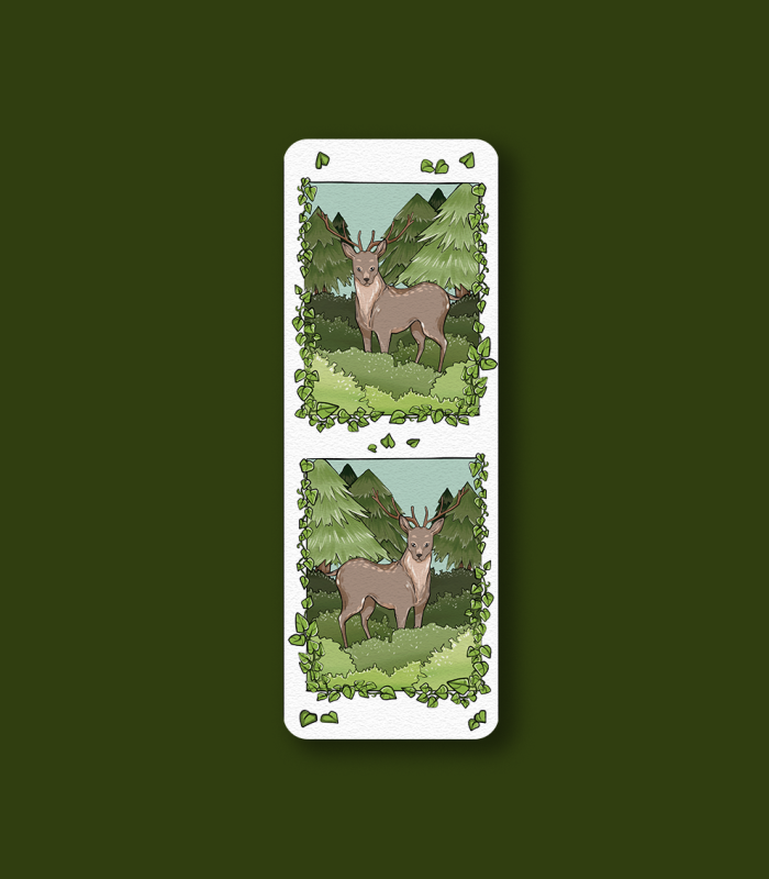 Marque page forêt et Cerf